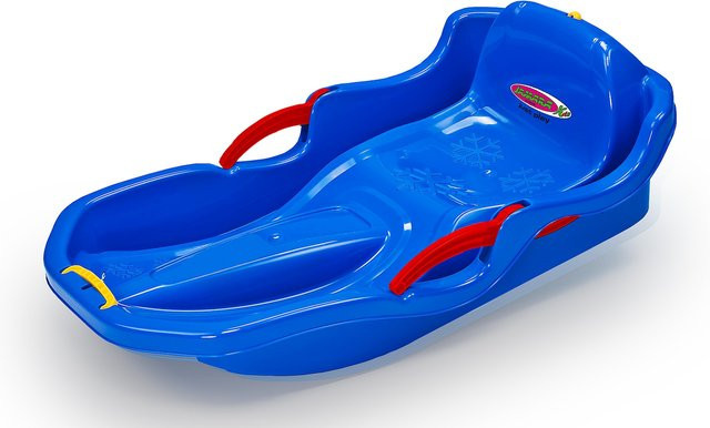 Jamara Snow Play Bob Comfort Schlitten 80 cm blau mit Bremse - Bild 1
