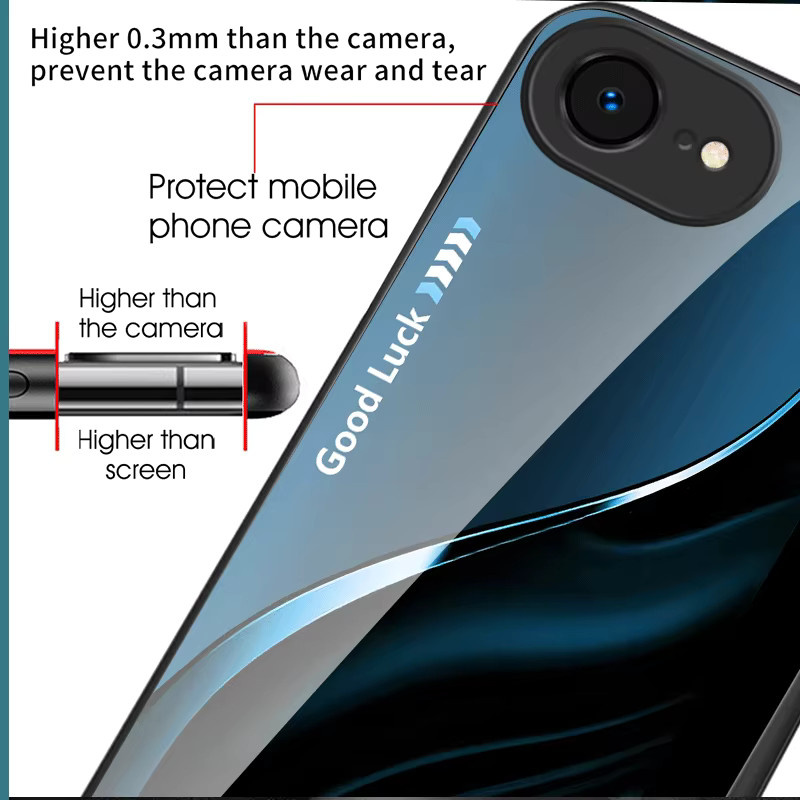 Fundas Hartglas-Schutzhülle mit Farbverlauf für Apple iPhone 17e und iPhone 16e in Multicolour - Bild 5