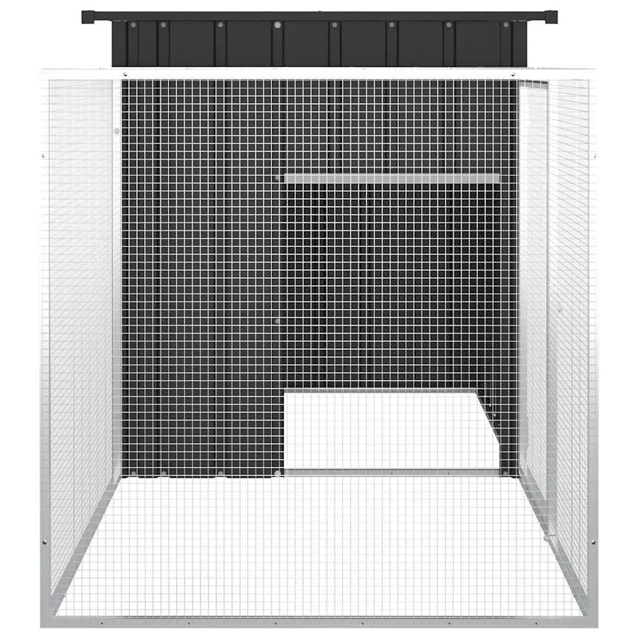 vidaXL Hühnerkäfig aus verzinktem Stahl in Anthrazit, B/T/H: 200 x 91 x 100 cm - Bild 4