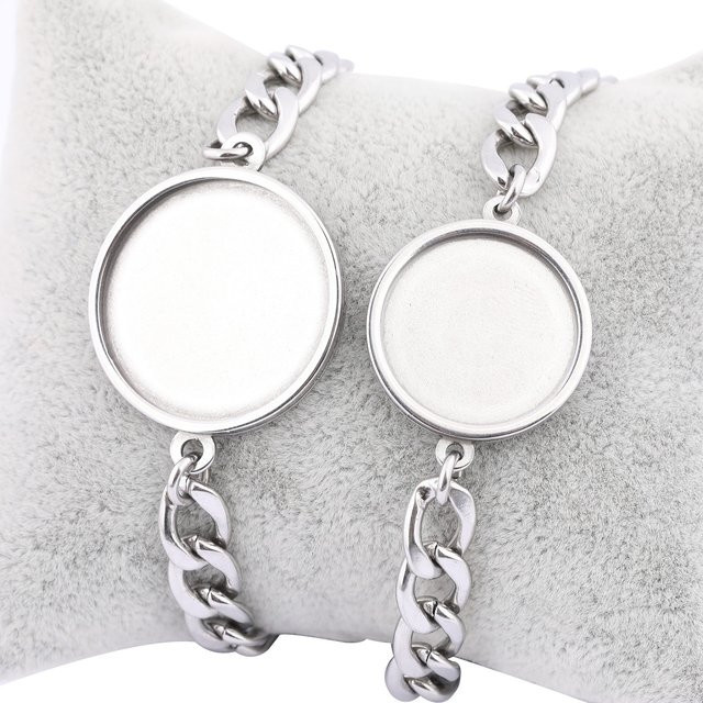 reidgaller Armband-Basisrohlinge Edelstahl, Silber, Unisex - Bild 1