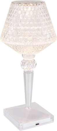 Globo LED-Tischleuchte Kristall in Transparent, dimmbar und mit Touch-Funktion, B/T/H: 12 x 12 x 26 cm