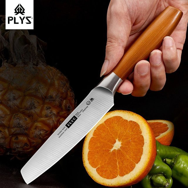Hochwertiges PLYS Schälmesser aus Silber und Holz für Obst und Gemüse - Bild 1