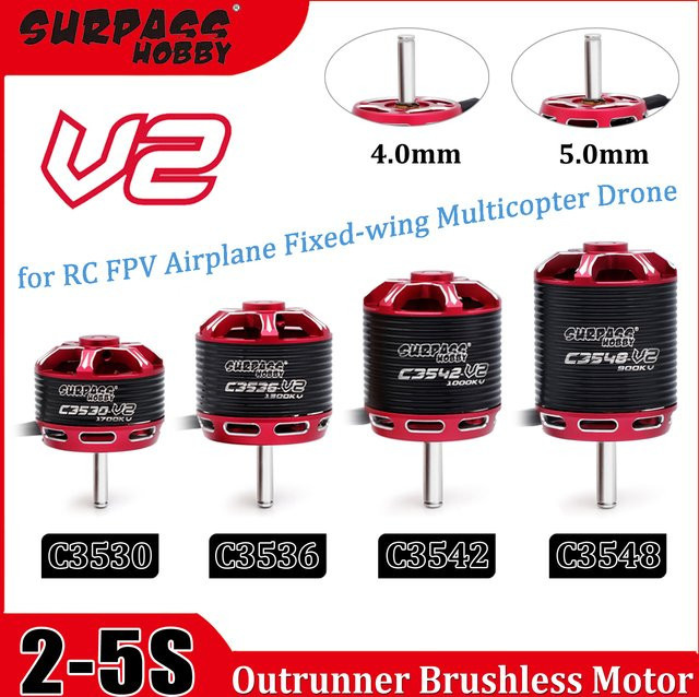 Surpass Hobby C3530/C3536/C3542/C3548 V2 Brushless Motor für RC FPV Flugzeug, Starrflügler, Multicopter, Drohne, Quadcopter, Modell - Bild 1
