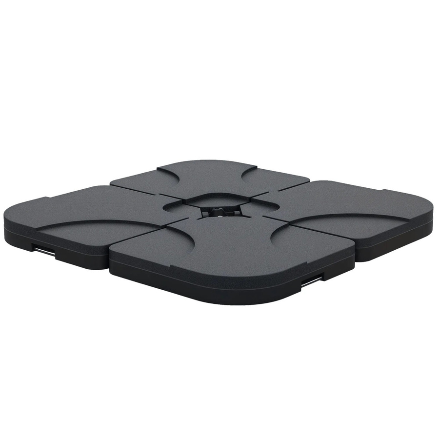 Outsunny Gewichte für Sonnenschirmständer aus HDPE und Metall, Schwarz, B/T/H: 50 x 50 x 7,5 cm - Bild 2