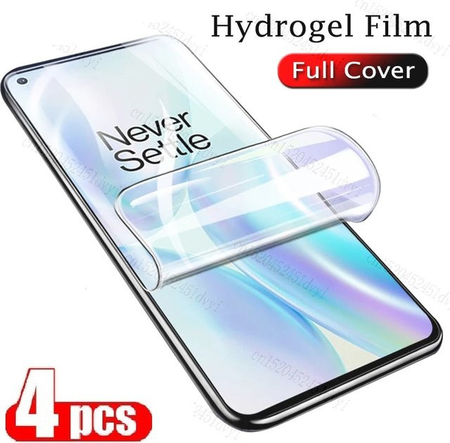 4-teiliges Hydrogel-Displayschutzfolie Set für OnePlus 11 10 Pro 11R 10R 10T 9R 9RT 8T 8 7 Pro in Transparent - Bild 1