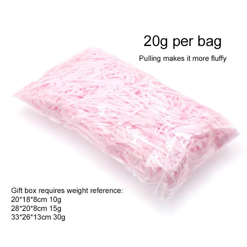 TMZ Bastpapier als Crinkle-Konfetti für DIY-Geschenkboxen und Korbfüllungen, Farben: Rosa, Weiß, Schwarz, Gewicht: 20 g, 40 g, 60 g - Bild 6