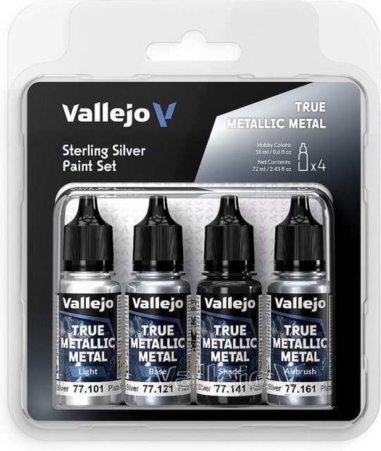 Vallejo Farbset, Sterlingsilber, 4 x 18 ml - Bild 1