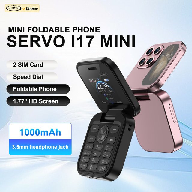 SERVO i17 MINI Klapp-Handy in Blau mit 2G GSM, 2 SIM-Karten, FM-Radio und Taschenlampe - Bild 1