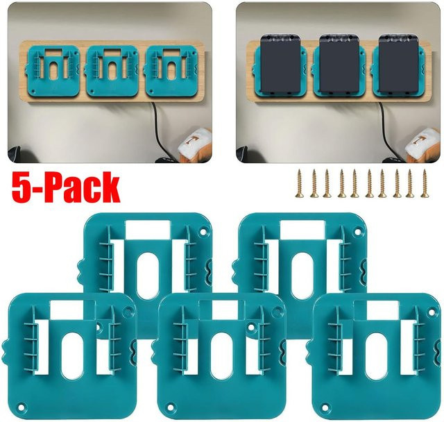Wandhalterung für Makita 18V Akkus BL1860 BL1850 BL1840 BL1830 zur Werkzeugkasten-Organisation - Bild 1