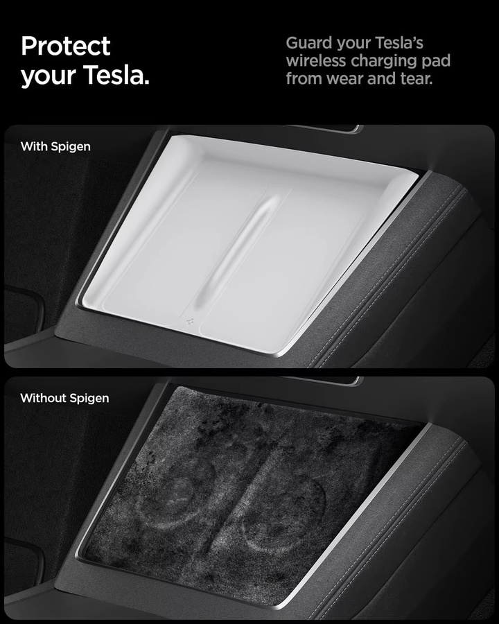 MIYOKAKING Ultradünnes kabelloses Ladepad als Silikonmatte für Tesla Model Y Juniper und Model 3 2026 in Schwarz oder Weiß - Bild 3