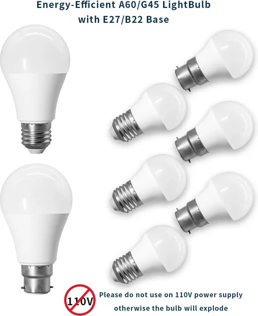 10er Set Gatetop LED-Glühbirnen E27 Weiß für AC/DC 12V 24V 36V 48V - Bild 1