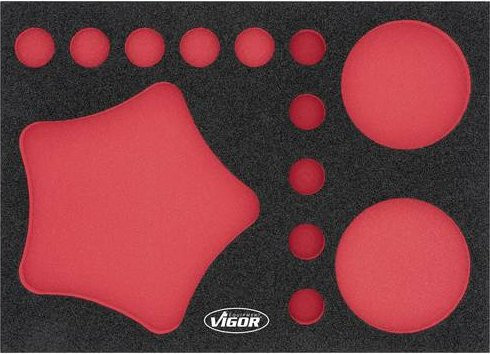 Vigour Weichschaumeinlage V7270-L in Rot, B/T/H: 28,2 x 39,3 x 3,5 cm - Bild 1