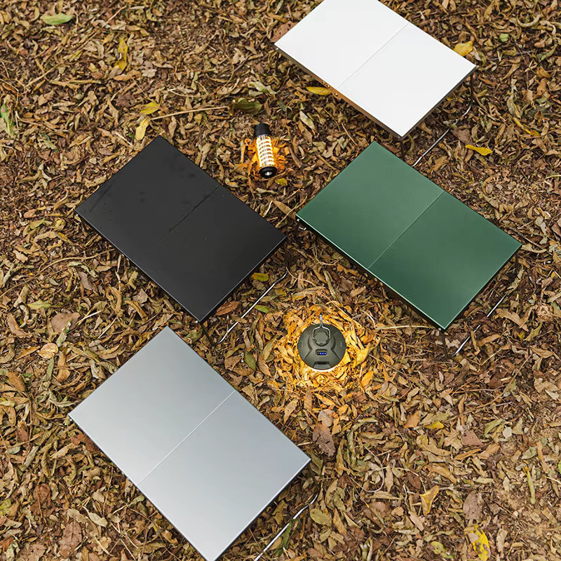 Tragbarer Outdoor-Camping-Klapptisch aus MDF und Metall, ultraleichter faltbarer Mini-Kaffeetisch für Wandern, Picknick und Reisen in Schwarz oder Grün - Bild 3