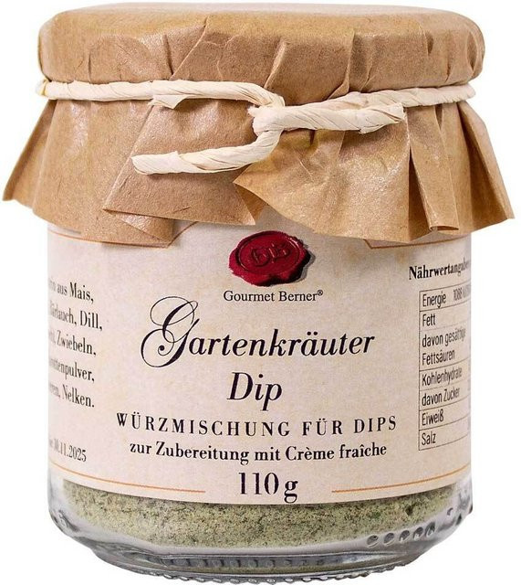 Gourmet Berner Gartenkräuter Dip Würzmischung für Créme Fraîche 110 g - Bild 1