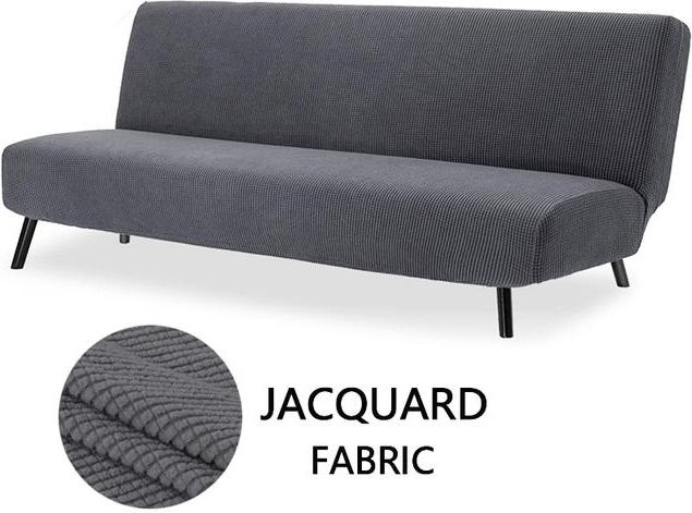 YZFZP Elastischer Sofa-Bettbezug aus Polar-Fleece-Stoff in Grau, Armloser Stretch-Schonbezug für dein Sofa, Größe M - Bild 1