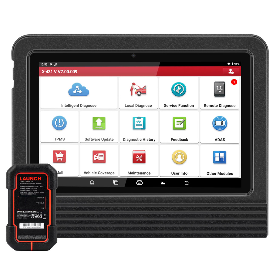 Launch Start X431 PRO V5.0 Kfz-Diagnosetool mit ECU-Codierung und aktivem Test, OBD2-Scanner für FCA CANFD DOIP, Schwarz - Bild 6