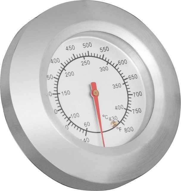 Jamestown Ersatz-Deckelthermometer aus Edelstahl in Silber für die Jamestown Tyson 4-Brenner Grillküche zur Temperaturkontrolle - Bild 1