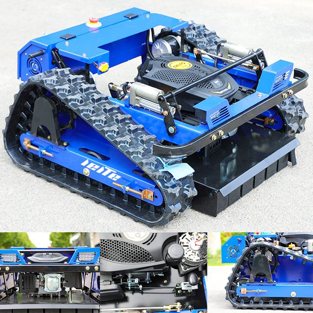 LEITE Ferngesteuerter Raupenmäher Mini-Roboter-Schlegelmäher mit Arbeitsbreite 50 cm in Blau - Bild 1
