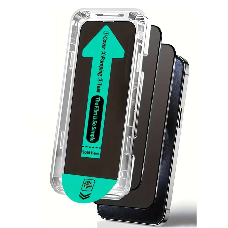 NNBILI 3er-Pack Matte Displayschutzfolie aus Glas für iPhone 16 15 14 13 12 11 Pro Max mit Sichtschutz und oleophober Beschichtung - Bild 5