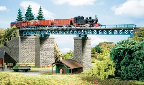 Auhagen TT Stahlbrücke 1gleisig Universell aus Stahl, L x B x H: 450 x 65 x 128 mm - Bild 1