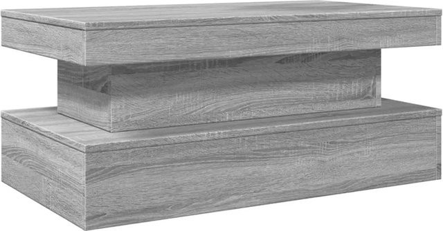 vidaXL Couchtisch mit LED-Leuchten in Grau Sonoma, modern, B/T/H: 90 x 50 x 40 cm - Bild 1