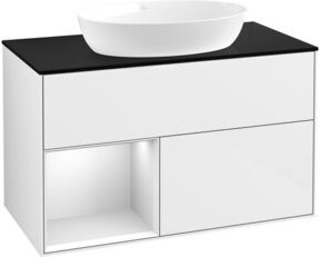 V&B Waschtischunterschrank Finion 100 in Weiß lackiert, B/T/H: 100 x 50,1 x 50,1 cm - Bild 1