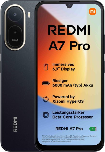 Xiaomi Redmi A7 Pro Smartphone Schwarz mit 128 GB Speicher und 4 GB RAM, 6,9 Zoll Display, 4G LTE - Bild 1