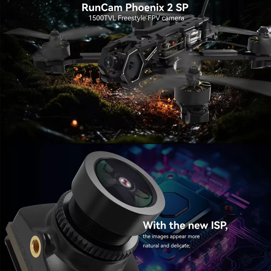 RunCam Phoenix 2 SP FPV Kamera für Racing Drohnen und Quadcopter, Schwarz, B/H/T: 19 x 19 x 21 mm - Bild 2
