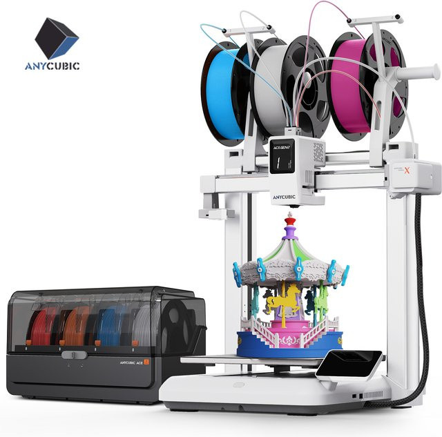 ANYCUBIC Kobra X Combo FDM 3D-Drucker mit bis zu 19 Farben und 600 mm/s maximaler Druckgeschwindigkeit - Bild 1