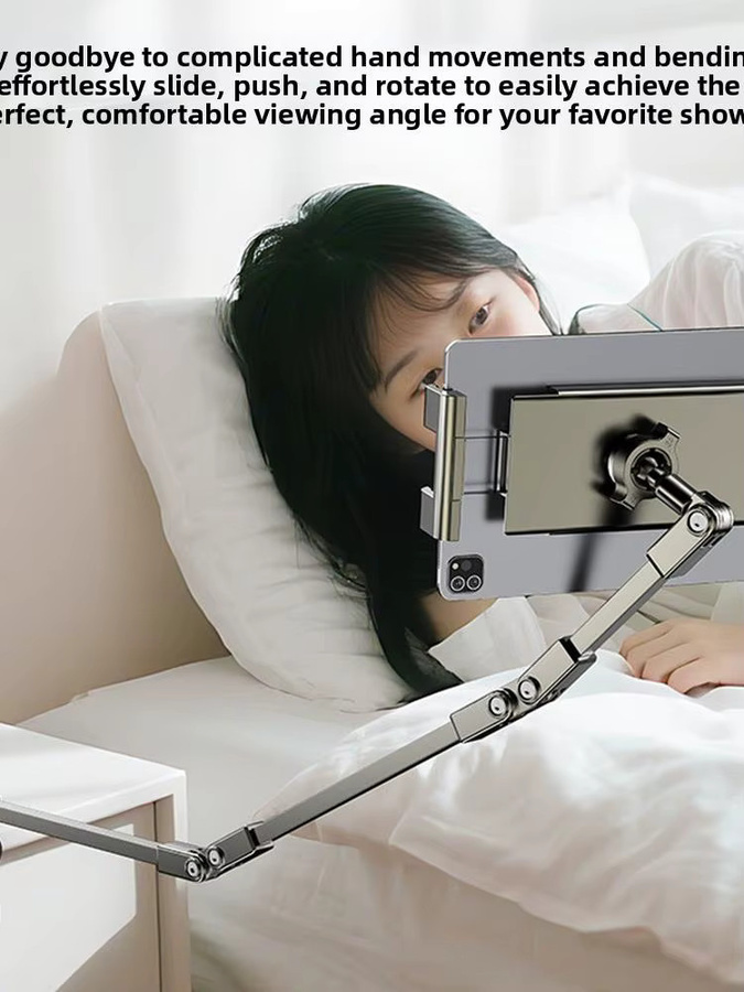 Xiaomi Tablet-Ständer faltbar in Silber, verstellbarer Halter mit 3 Segmenten für 5–12 Zoll Smartphones und iPads - Bild 6