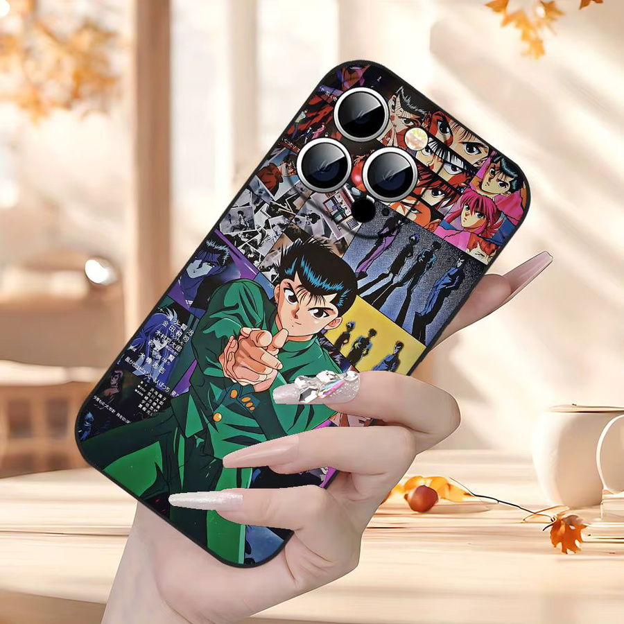 Anime YuYu Hakusho Handyhülle in Schwarz passend für iPhone 17, 16, 15, 14, 13, 11 Pro Max, Plus, X, XR, XS Max und 13 Mini - Bild 6