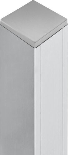 Aluminium-Pfosten silberfarben quadratisch B/T/H: 6,8 x 6,8 x 185 cm oberflächenmontiert - Bild 1