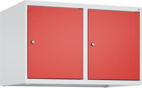 C+P Aufsatzschrank 7035/3020 mit 2 Abteilen und Zylinderschloss, Farbe: Verkehrsrot, B/T/H: 50 x 80 x 50 cm - Bild 1