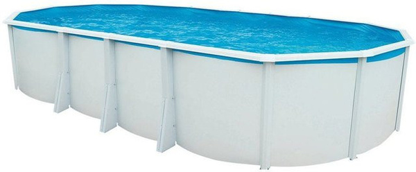 Steinbach Stahlwand Swimming Pool Set Highline, oval, weiß, B: 640 cm, T: 366 cm, H: 132 cm