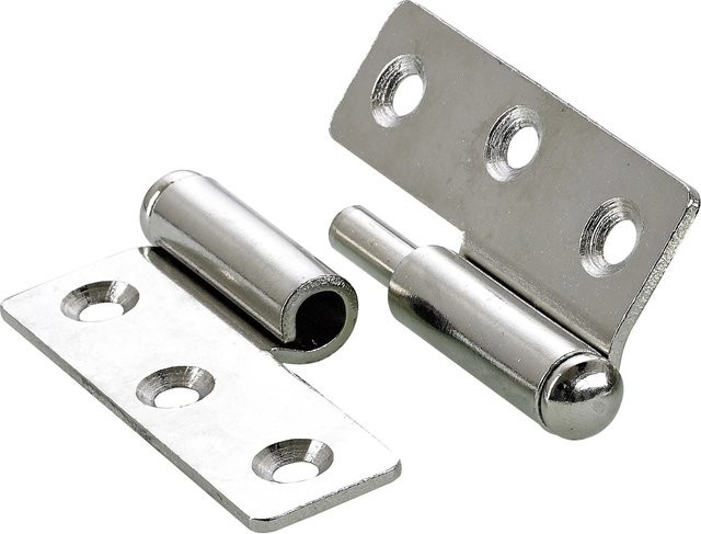 Hettich Möbelband Butt Hinge aus Stahl, vernickelt, Silber, B: 50 mm, H: 40 mm - Bild 1