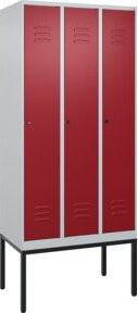 C+P Spind Classic PLUS Garderobenschrank mit 3 Abteilen, Gestell aus Stahl, H x B x T: 212 x 90 x 50 cm - Bild 1