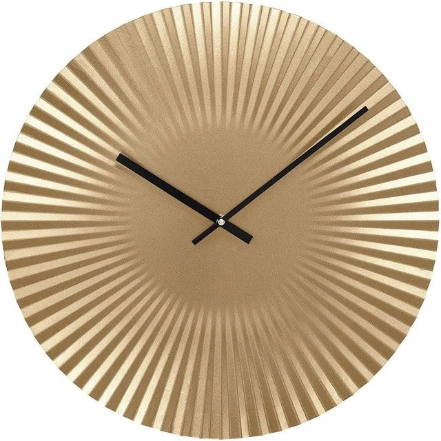 Felinar Wanduhr im Art-Deco-Stil, rund, Gold, Durchmesser: 50 cm - Bild 1