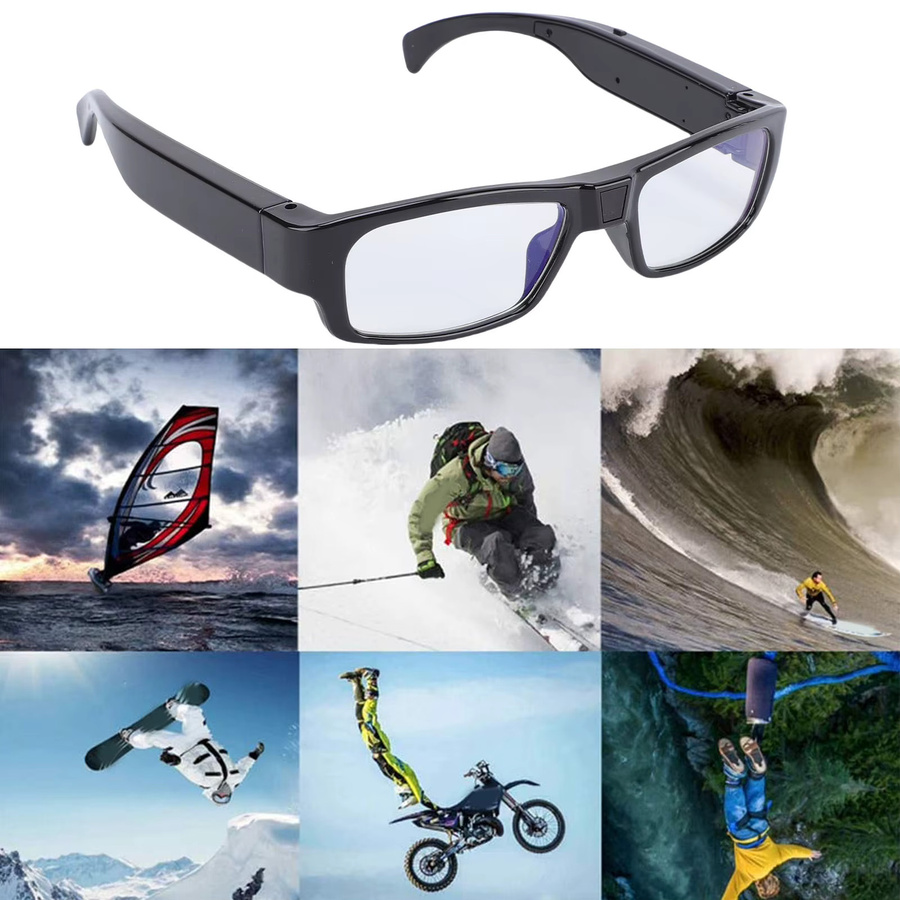 VBESTLIFE Action-Kamera Brille für Sport und Outdoor mit 1080P HD Videoaufnahme in Schwarz - Bild 2