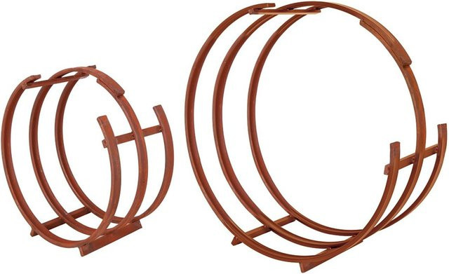 LEX Brennholz-Stapelregal 2er Set in Rost-Optik, rund, braun, aus Stahl - Bild 1