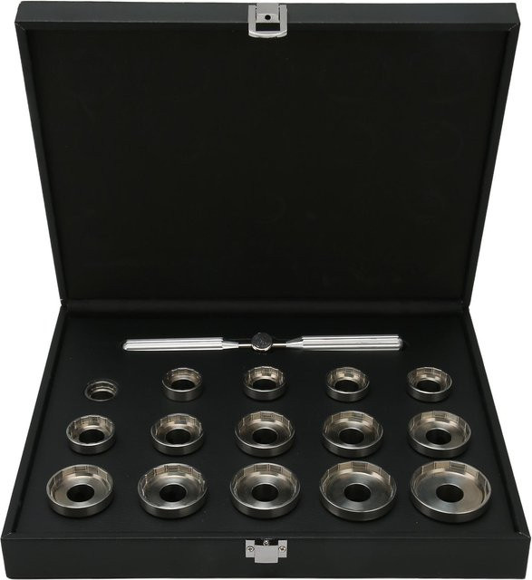 aimo Uhrengehäusebodenöffner-Set, Edelstahl, Schwarz - Bild 1