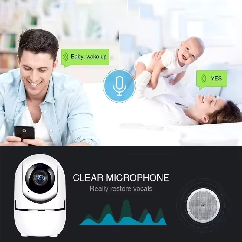 EWIND WLAN IP-Kamera für Smart Home mit automatischer Verfolgung, 1620P, Nachtsicht und wasserdichtem Design, Farbe: Weiß - Bild 2