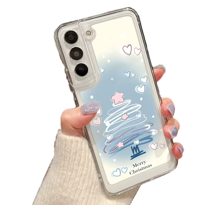 Weihnachtsbaum Handyhülle für Samsung Galaxy S25 S24 S23 S22 Ultra FE A56 A55 A54 A37 A26 A17 A16 A15 5G sowie S26 Edge in Transparent - Bild 3