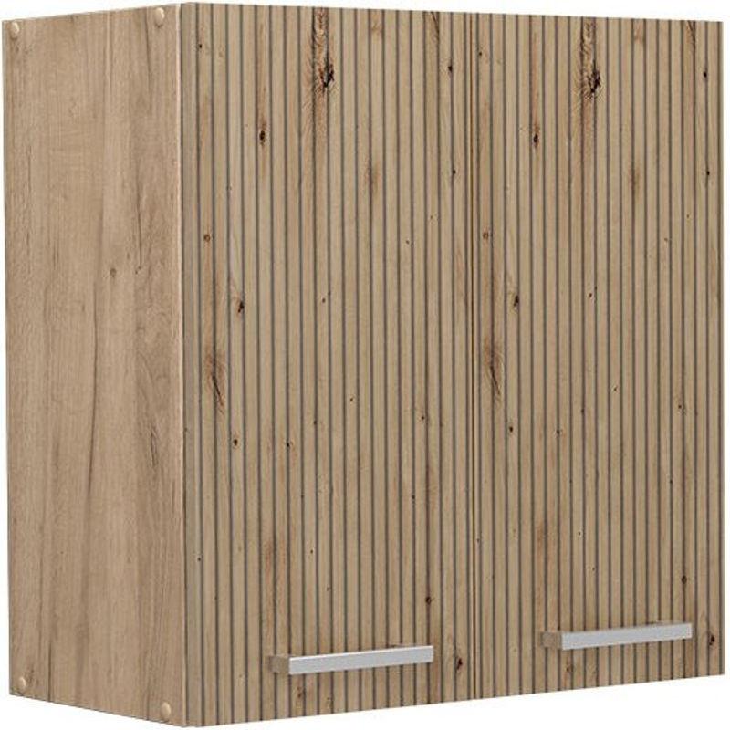 Vicco Hängeschrank R-Line in Eiche Natur mit Drehtüren, Breite: 60 cm, Höhe: 60 cm, Tiefe: 31 cm - Bild 1