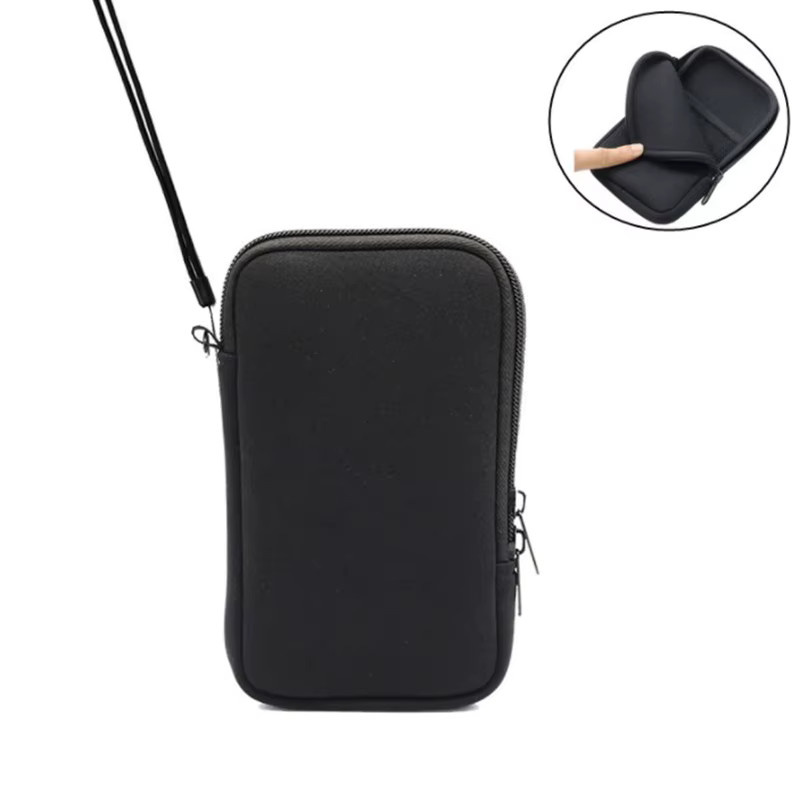 Tragbare Neopren-Handytasche und Aufbewahrungstasche für digitales Zubehör in Schwarz - Bild 4