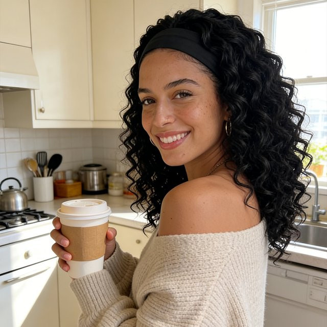 MAISI Perücke, Afro-Kinky-Locken, Damen, 16 Zoll, synthetisch - Bild 1