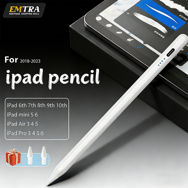 EMTRA Stylus Apple Pencil Ersatz für iPad Air, Pro und Mini in Weiß - Bild 1