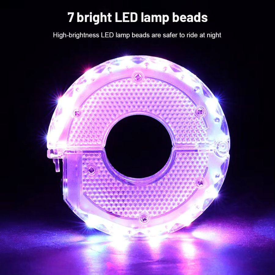 Wiederaufladbare LED-Fahrradspeichenlichter von kbxlife in Multicolor mit 7 Farben und 15 Modi zur Sicherheitswarnung - Bild 3