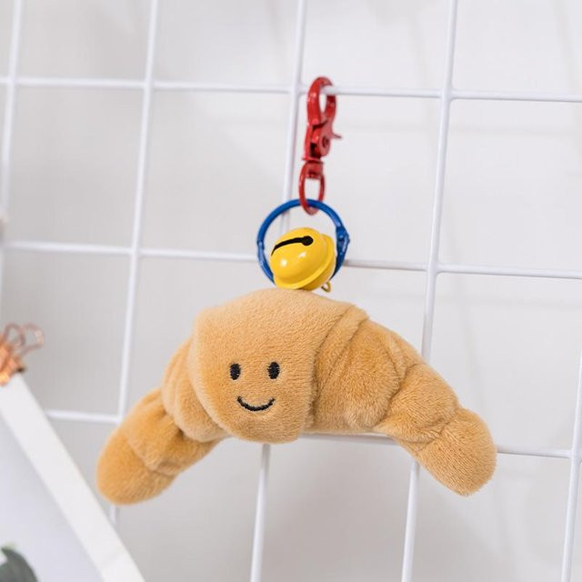 BC Pet Supplies Cartoon Mini Brot Anhänger, Plüsch, 10cm, beige, ab 14 Jahre - Bild 1