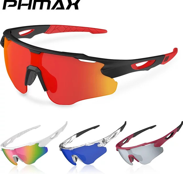 PHMAX Sportsonnenbrille, polarisiert, Vollrand, Kunststoff - Bild 1