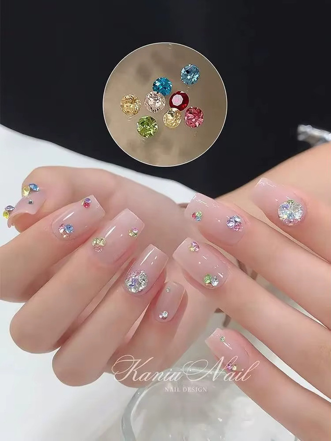 Kaniu Strasssteine für Nagelkunst, bunte Edelsteine, 12-Gitter - Bild 4